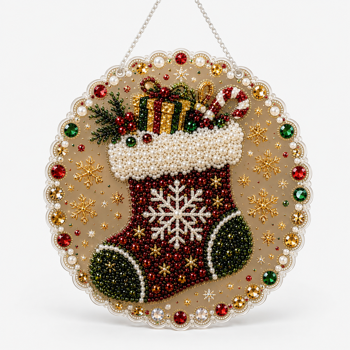 Twinbelle – Doppelseitiges Diamantkunst-Weihnachtsornament-Kit