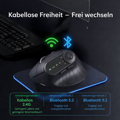 Ratón vertical ergonómico inalámbrico Bluetooth de 57°