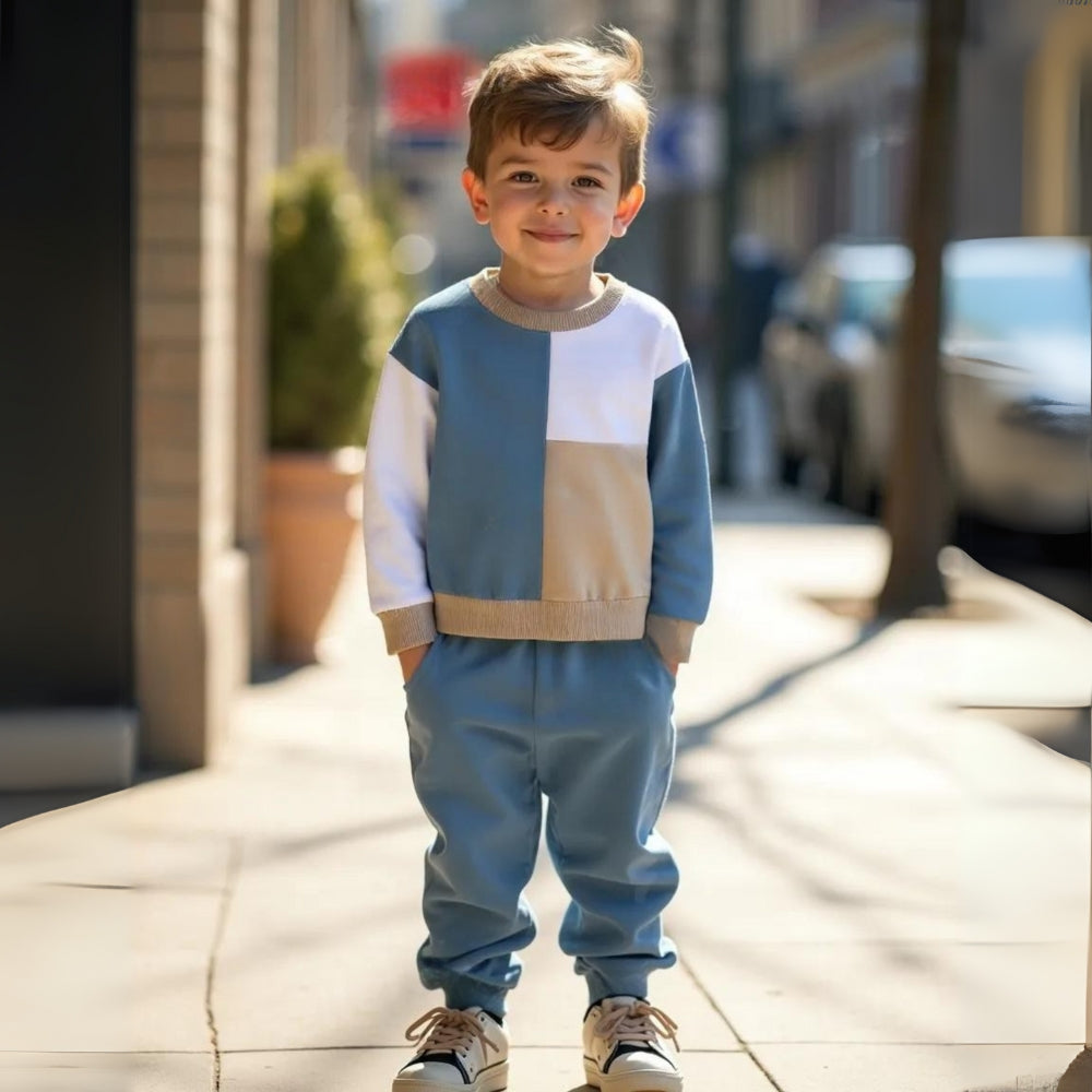 Conjunto de entrenamiento moderno para niños: cómodo diseño de bloques de colores