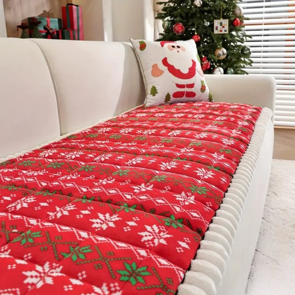 Cojín navideño para sofá con estampado invernal