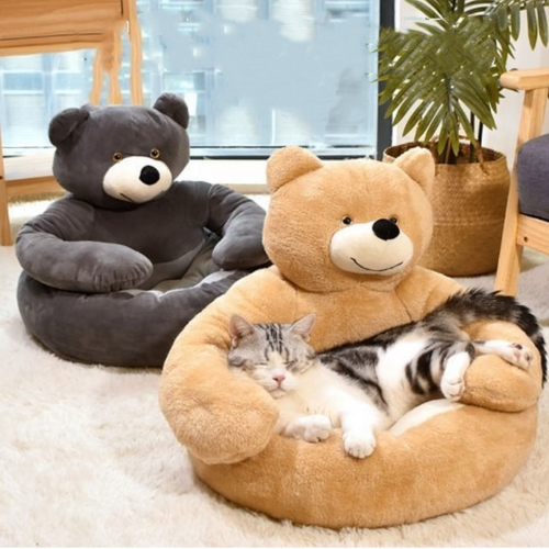 Plüsch-Tierbett im Bären-Design