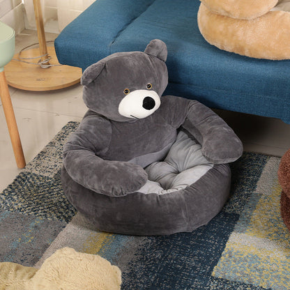 Plüsch-Tierbett im Bären-Design
