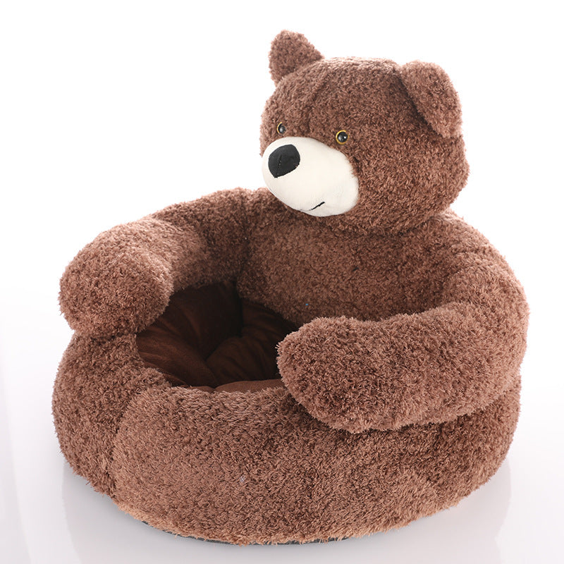 Plüsch-Tierbett im Bären-Design
