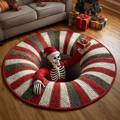 Alfombra redonda de Halloween en 3D con motivo de terror