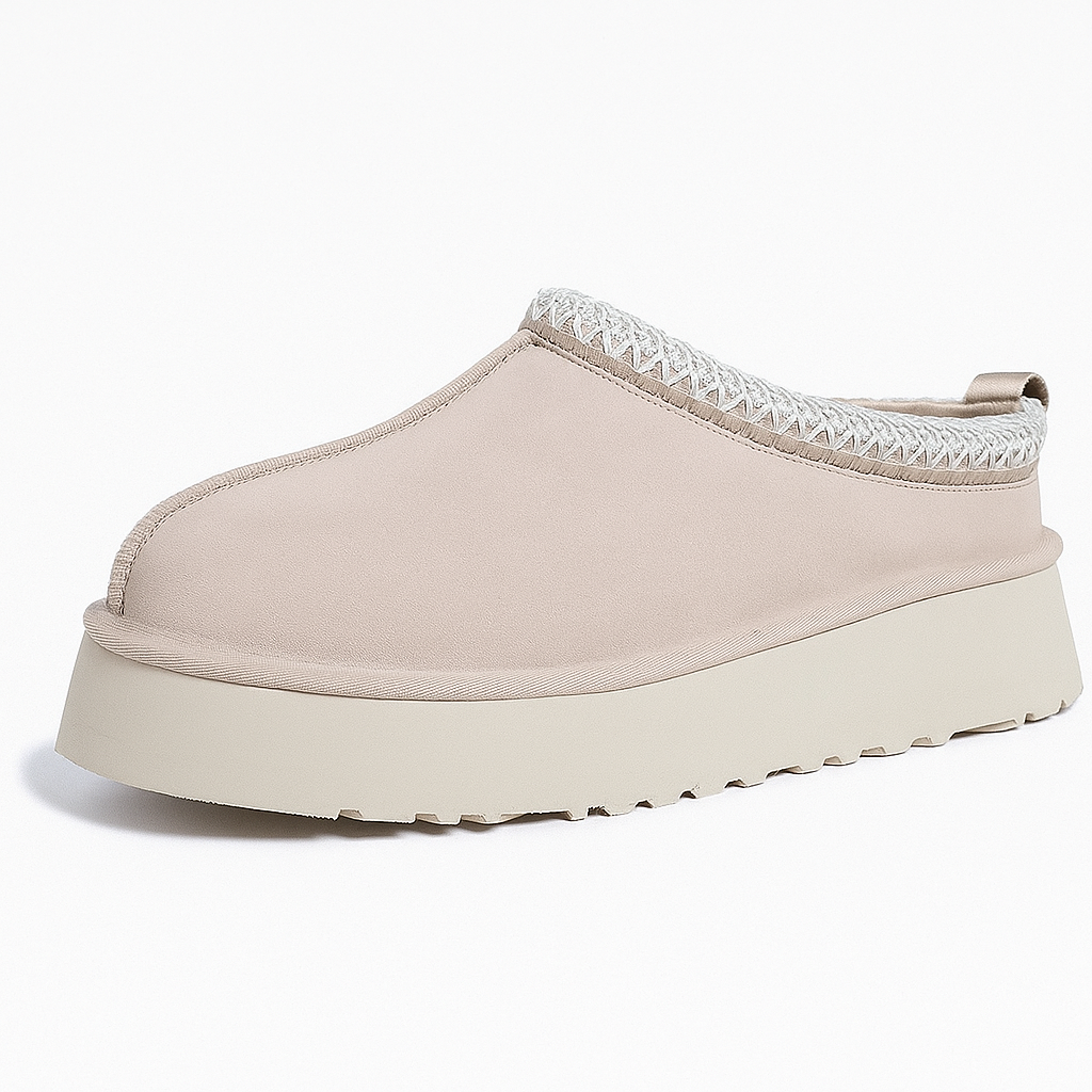 Zapatillas de invierno para mujer con forro de peluche y suela de plataforma