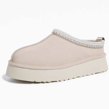 Zapatillas de invierno para mujer con forro de peluche y suela de plataforma