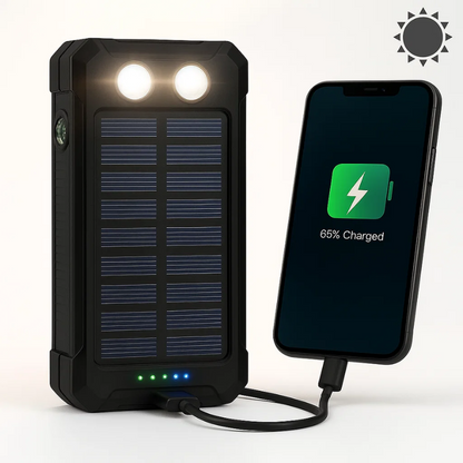 50000mAh solarna powerbanka – Vodootporna, robusna i s baterijskom lampom