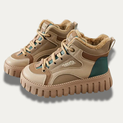 Botas de invierno forradas con suela de plataforma