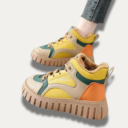Botas de invierno forradas con suela de plataforma