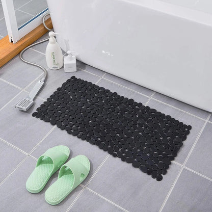 Rutschfeste Badematte mit Kieselsteinstruktur