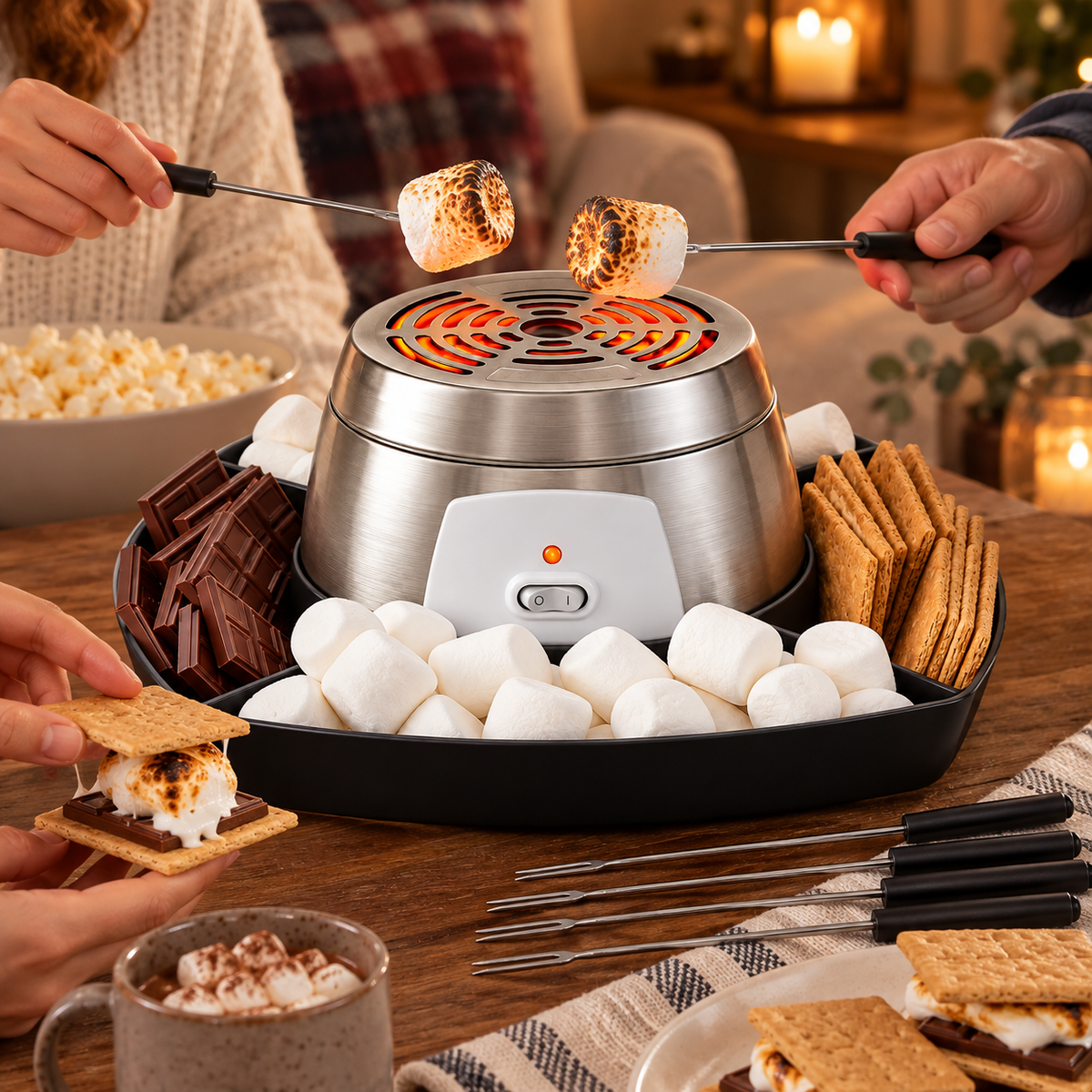 Električni S’mores Maker s pladnjem za posluživanje