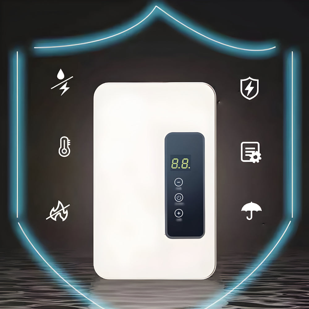 Calentador de agua eléctrico instantáneo con pantalla digital