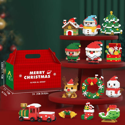 Kit de bloques navideño para crear mundos invernales