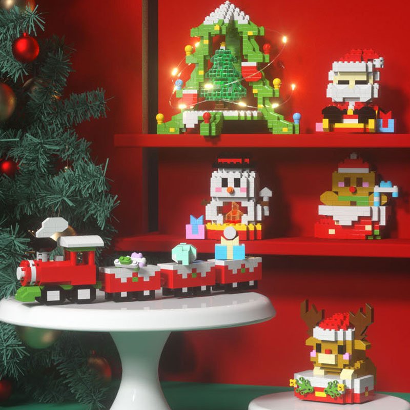 Kit de bloques navideño para crear mundos invernales