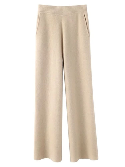 Pantalones de estar por casa anchos para mujer con cintura elástica