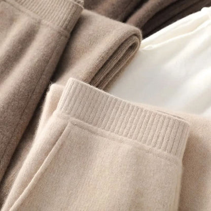 Pantalones de estar por casa anchos para mujer con cintura elástica