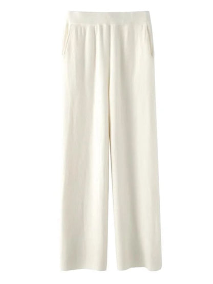Pantalones de estar por casa anchos para mujer con cintura elástica