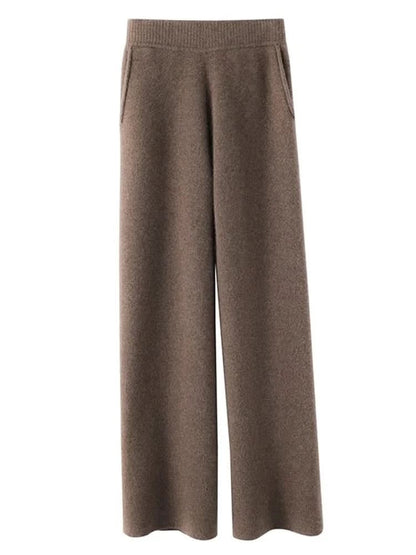 Pantalones de estar por casa anchos para mujer con cintura elástica