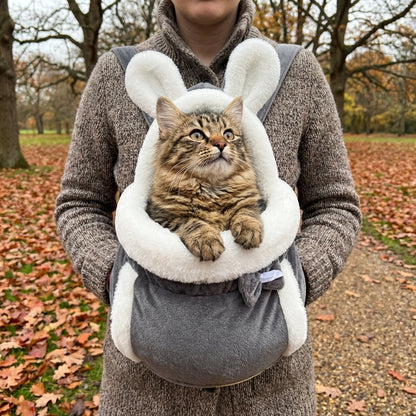 Transportín para gatos con forro de forro polar
