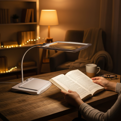 Lâmpada lupa LED com ampliação de 3 vezes