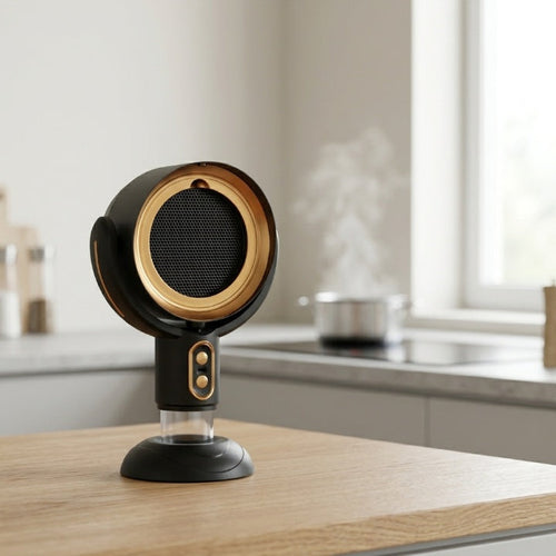Purificador de ar compacto para absorção de fumo e odores em espaços interiores