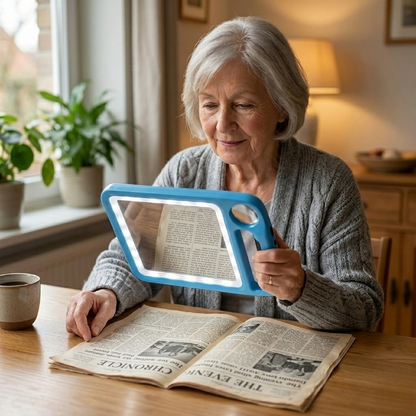 Lupa de lectura recargable con iluminación LED