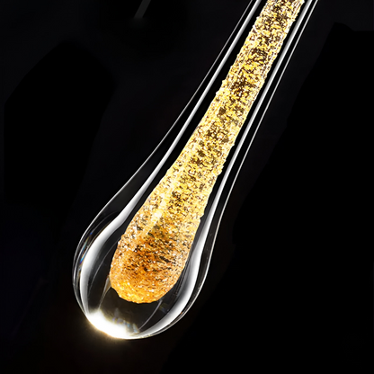 LED-Pendelleuchte mit Tropfendesign und dekorativem Glaselement für Innenräume