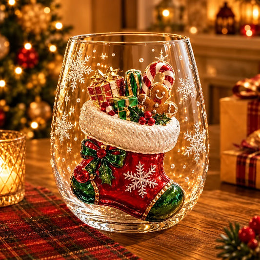 Festliche Weihnachtsglastasse