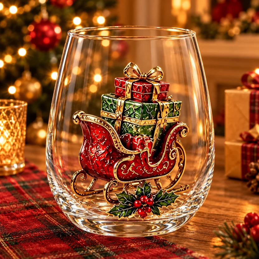 Festliche Weihnachtsglastasse