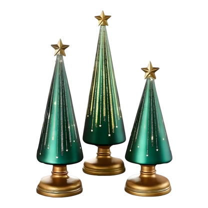 Lámpara de mesa con árbol de Navidad LED y estrella