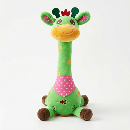 Peluche interactivo de jirafa con música y luz