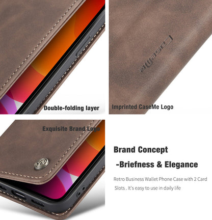 Funda de cuero con tapa para iPhone: magnética y funcional