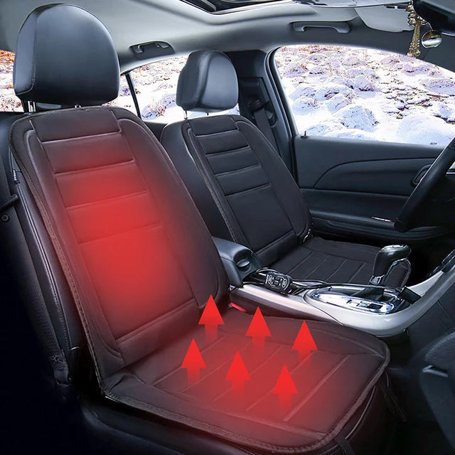 Almofada aquecida para banco de automóvel, para viagens agradáveis no inverno