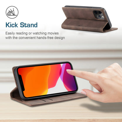Funda de cuero con tapa para iPhone: magnética y funcional