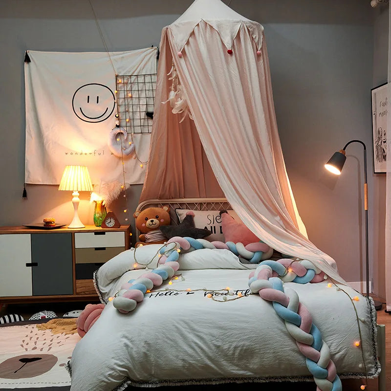 Dosel infantil para cama con volantes