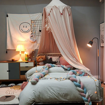 Dosel infantil para cama con volantes