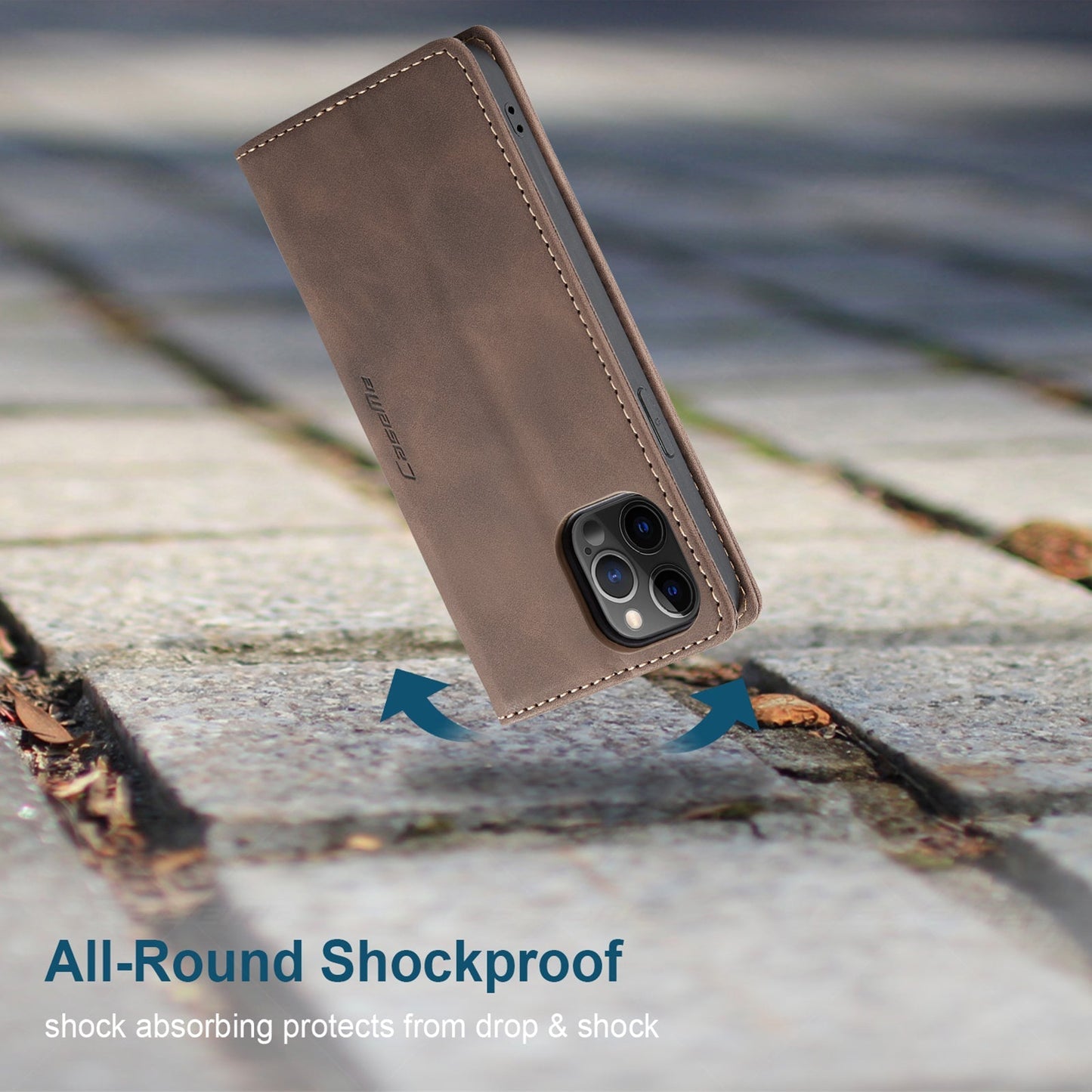 Funda de cuero con tapa para iPhone: magnética y funcional