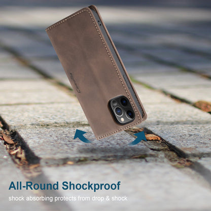 Funda de cuero con tapa para iPhone: magnética y funcional