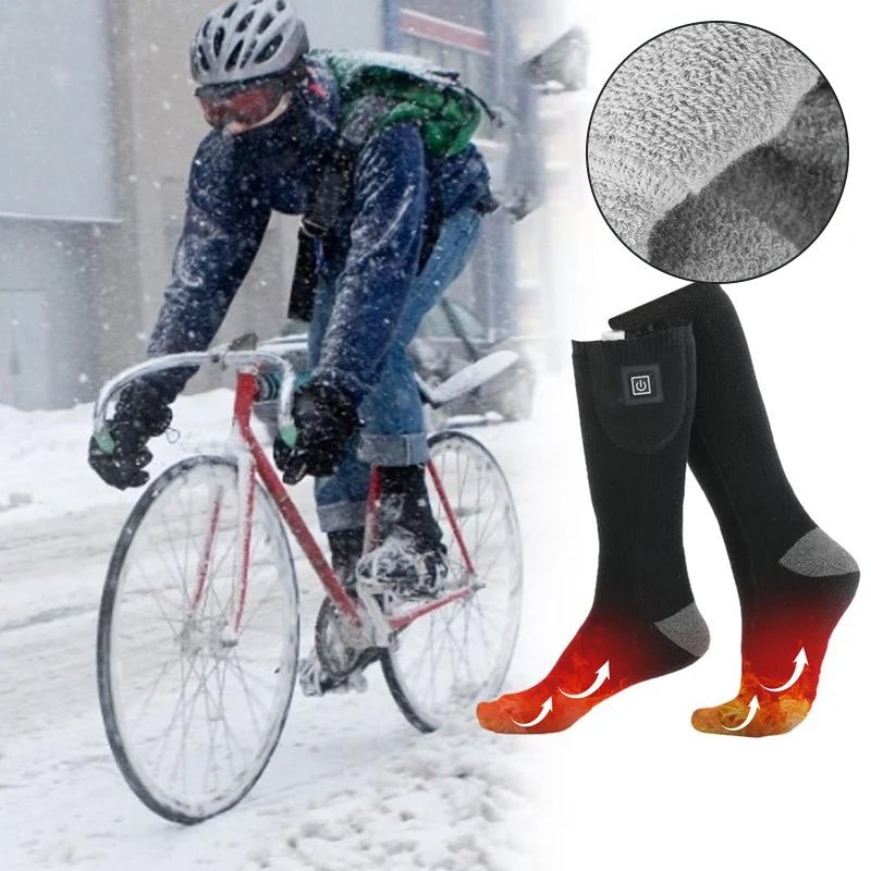 Calcetines hasta la rodilla calefactables con control de temperatura