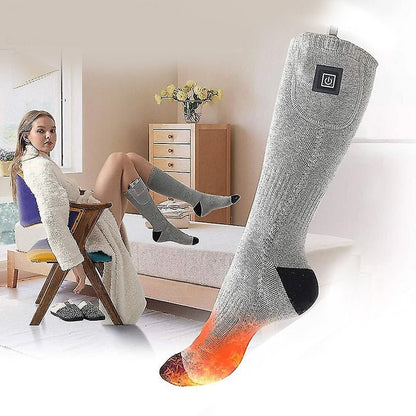 Calcetines hasta la rodilla calefactables con control de temperatura
