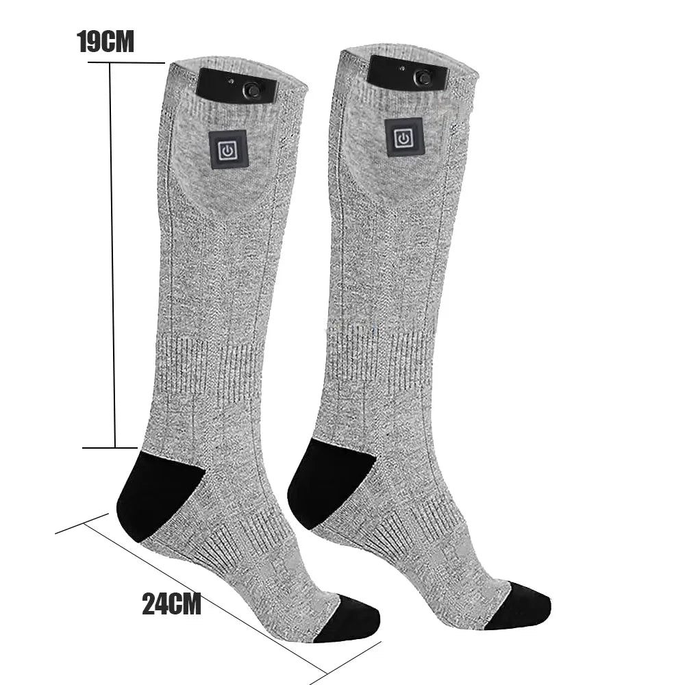 Calcetines hasta la rodilla calefactables con control de temperatura
