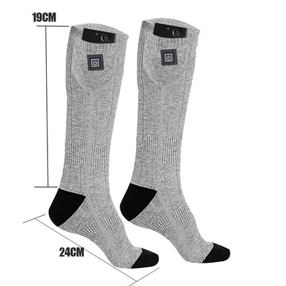 Calcetines hasta la rodilla calefactables con control de temperatura