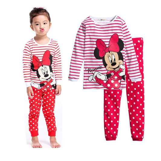 Lotte Set Princeza Pidžama za Djecu – Minnie Mouse Dvobojni Set Pidžame