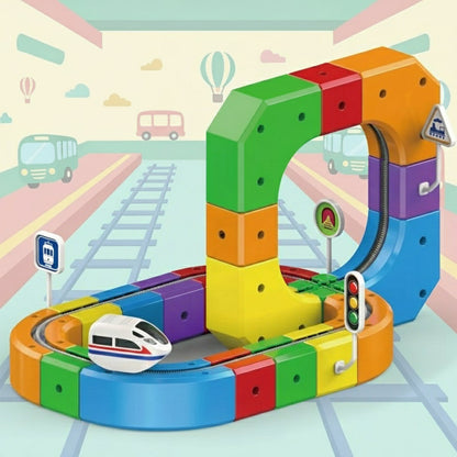 Pista de carreras de dados DIY con tren