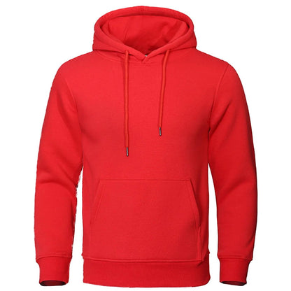 Herren Fleece Hoodie mit Kapuze und Kängurutasche für Alltag und Freizeit