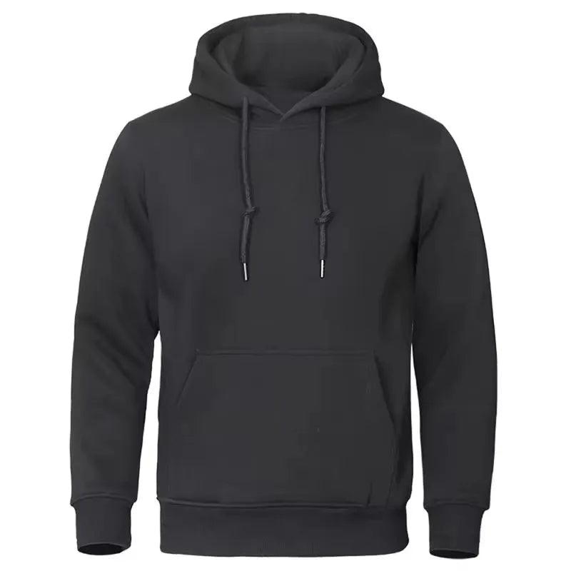 Herren Fleece Hoodie mit Kapuze und Kängurutasche für Alltag und Freizeit