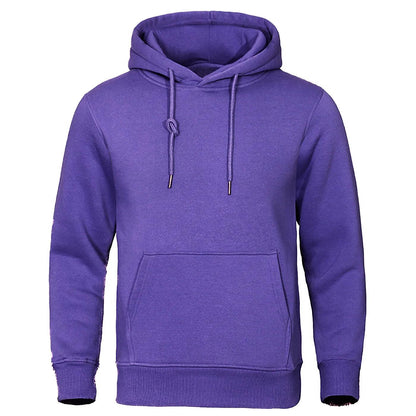 Herren Fleece Hoodie mit Kapuze und Kängurutasche für Alltag und Freizeit