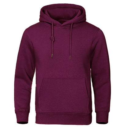Herren Fleece Hoodie mit Kapuze und Kängurutasche für Alltag und Freizeit