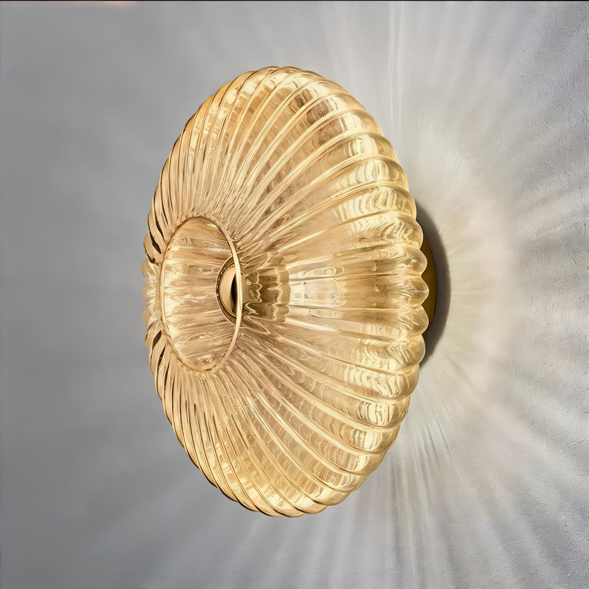 Gewellte Glas-Wandlampe für moderne stilvolle Innenraumbeleuchtung zuhause