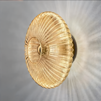 Gewellte Glas-Wandlampe für moderne stilvolle Innenraumbeleuchtung zuhause